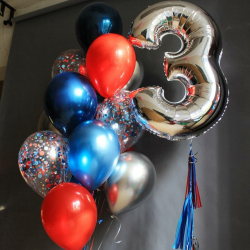 Сет из шаров с цифрой на День рождения мальчика