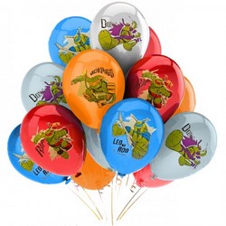 Воздушные шарики с рисунком Черепашки-ниндзя