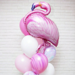 Букет из шаров с фламинго 