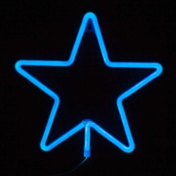 Световая фигура Звезда, 28*28 см. Синий