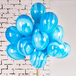Воздушные шары агаты синие