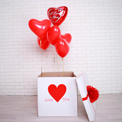 Коробка с шариками сюрприз Любовное послание