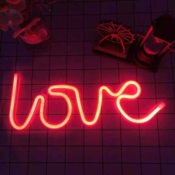 Световая надпись Love, 13*35 см. Красный