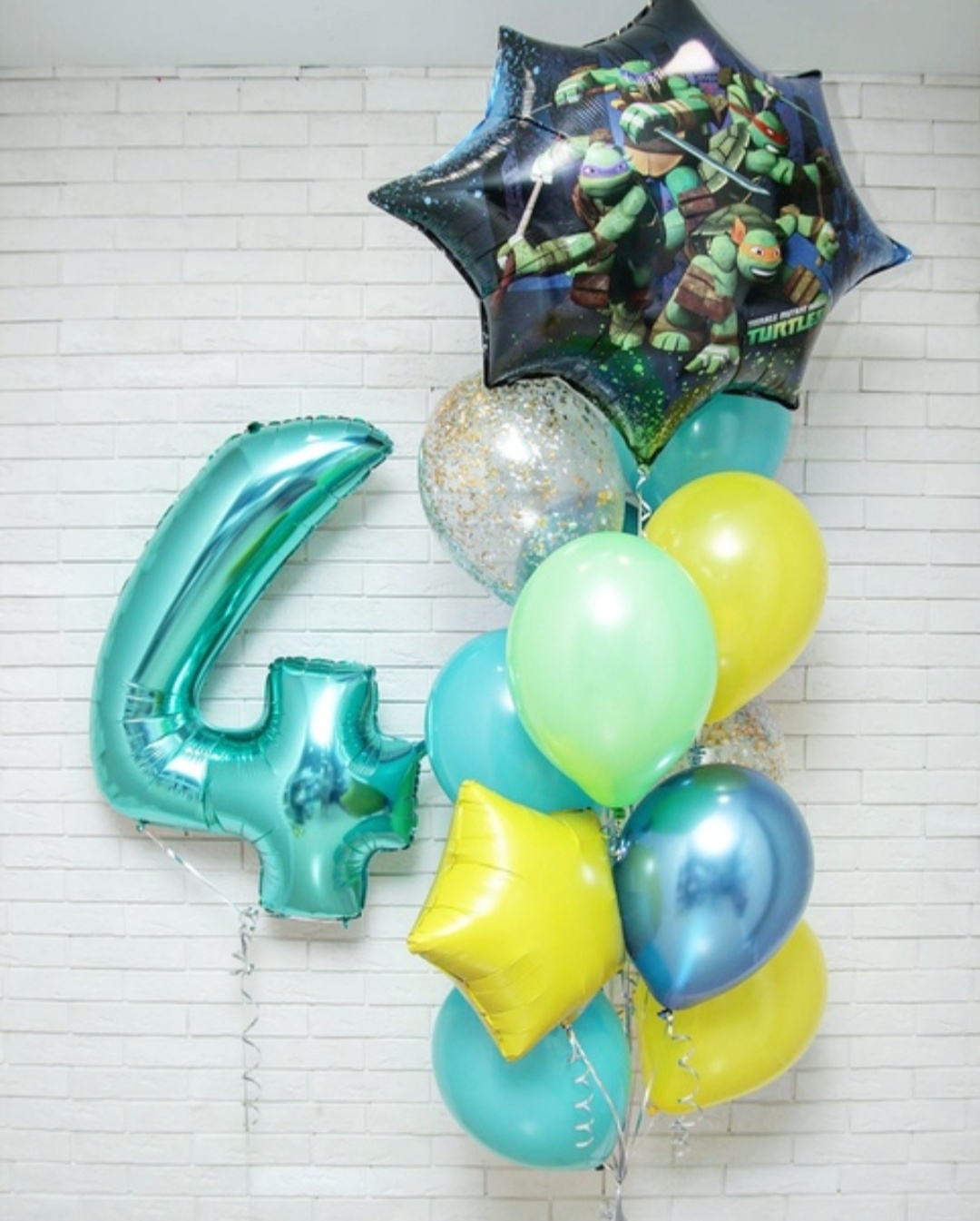 шарики на день рождения в стиле "черепашки ниндзя"