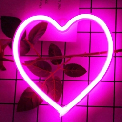 Световая фигура Сердце, 21*20 см. Розовый
