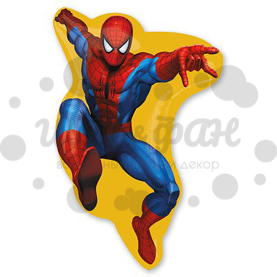 шарик фигурный человек-паук (желтый)