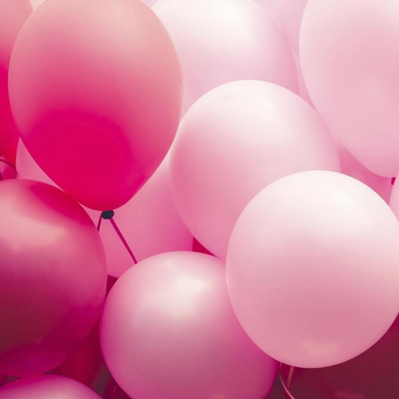 розовые воздушные шарики