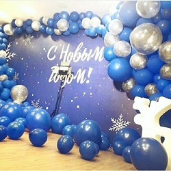 Синяя фотозона «С Новым Годом»