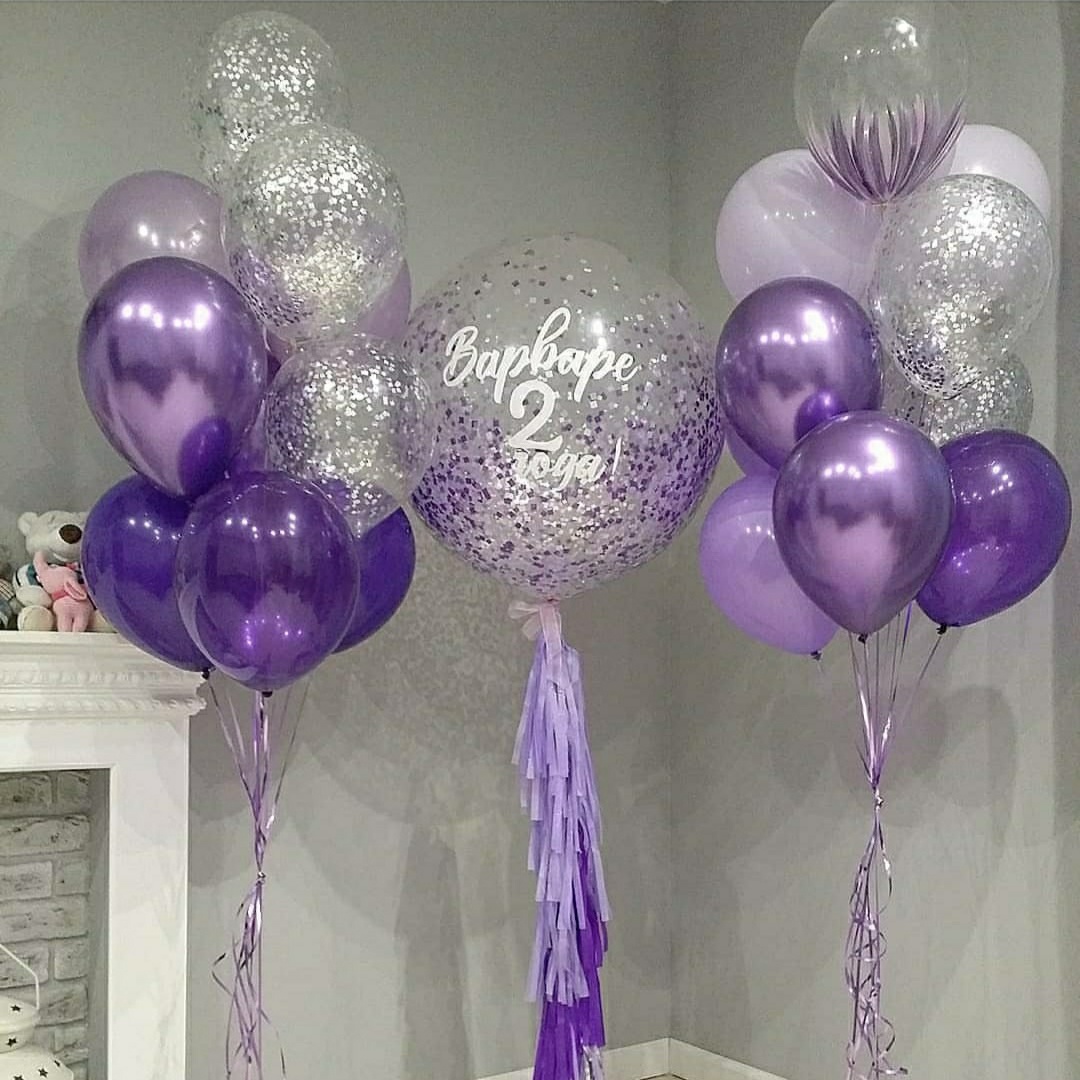 базовый набор шаров в фиолетовых оттенках 