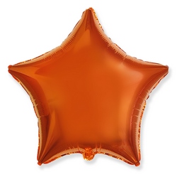Фольгированная звезда Оранжевая