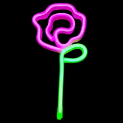 Световая фигура Цветок, 14*28 см. Розовый/Зеленый