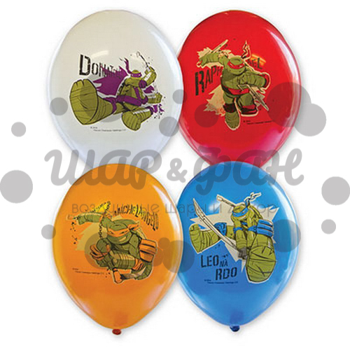воздушные шарики с рисунком черепашки-ниндзя