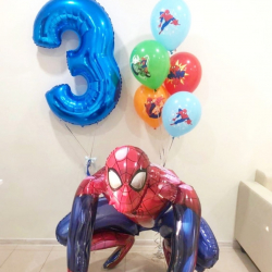 Яркие шарики на 3 годика Человек-паук