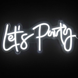 Световая надпись Let's Party, 18,5*43 см. Белый
