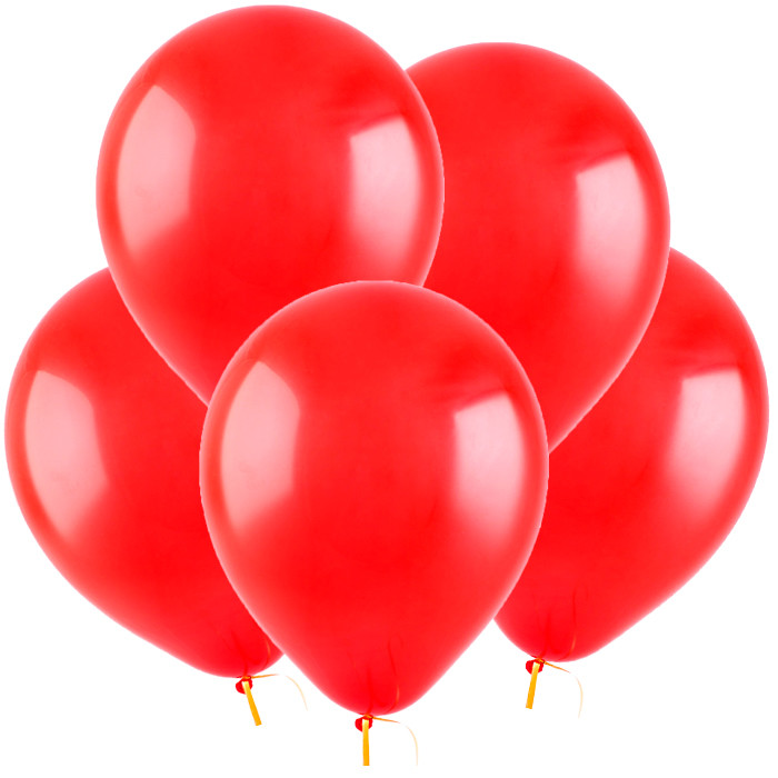 красные воздушные шарики