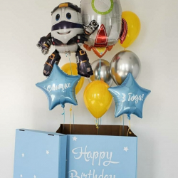Коробка и набор шаров "Весёлый космос" 