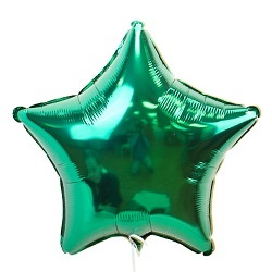 Фольгированная звезда Зеленая