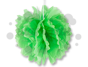 Помпон бумажный светло-зеленый 40см