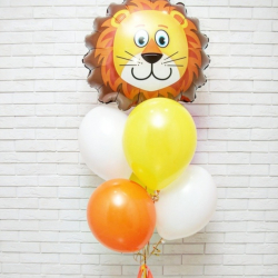 Яркая композиция из шаров со львом